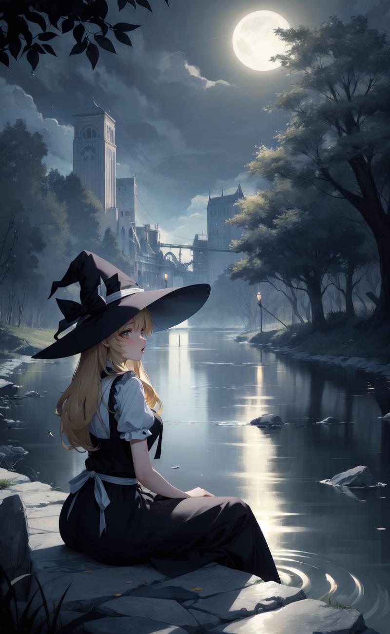 29491-1374068977-dark-background night ripples (river_1.2) stones scenery trees BREAK_(limited-palette_1.1) vibrant-colors kirisame-marisa witch-.png